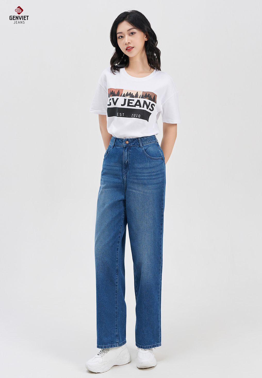  Quần Dài Nữ Jeans Suông XQ124J8339 