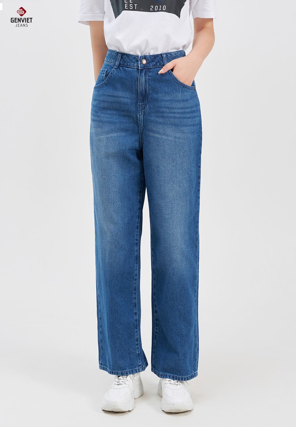  Quần Dài Nữ Jeans Suông XQ124J8339 