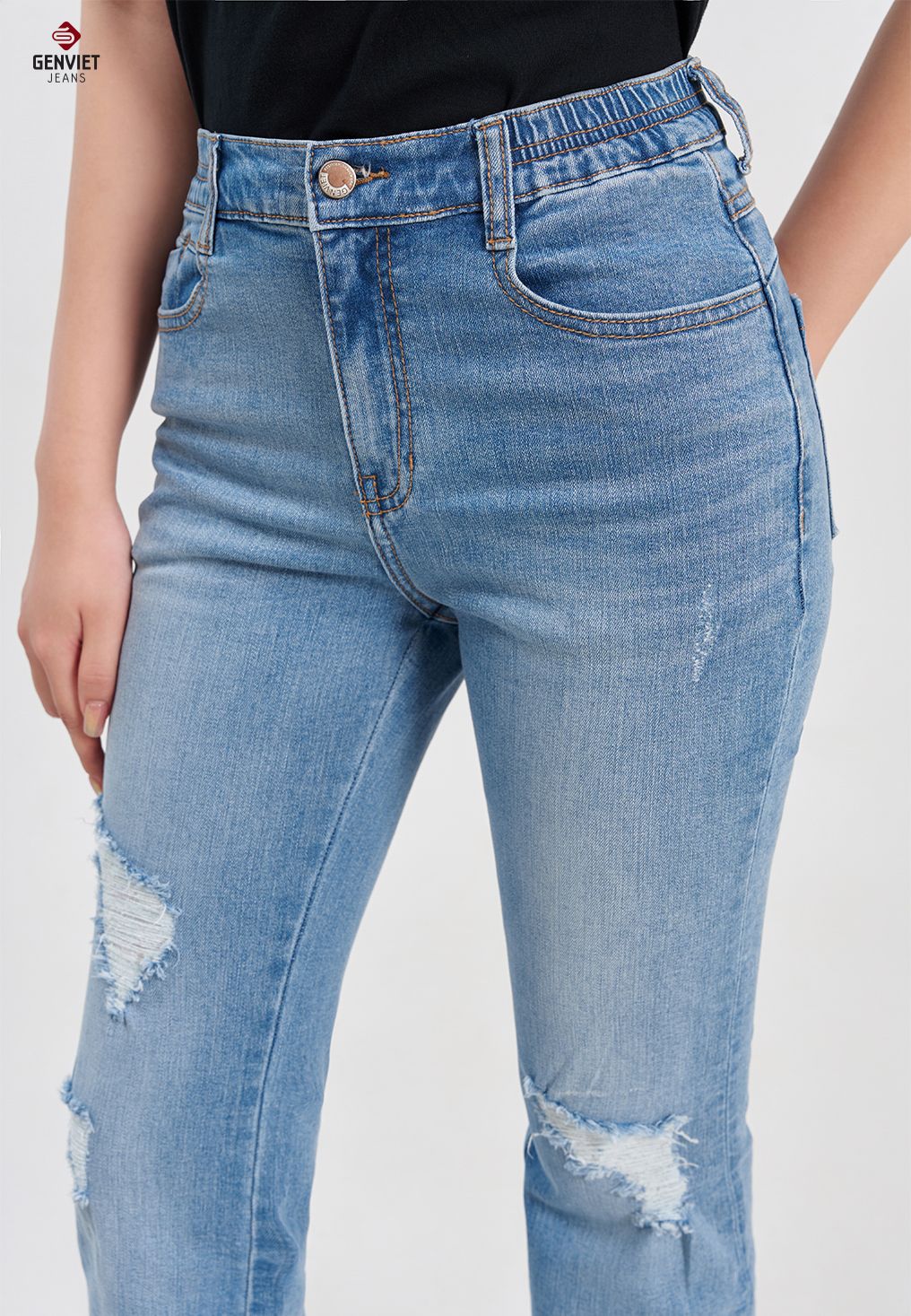  Quần Dài Nữ Jeans Vảy TQ110J8153 