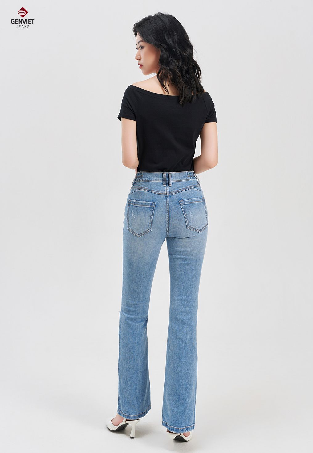  Quần Dài Nữ Jeans Vảy TQ110J8153 