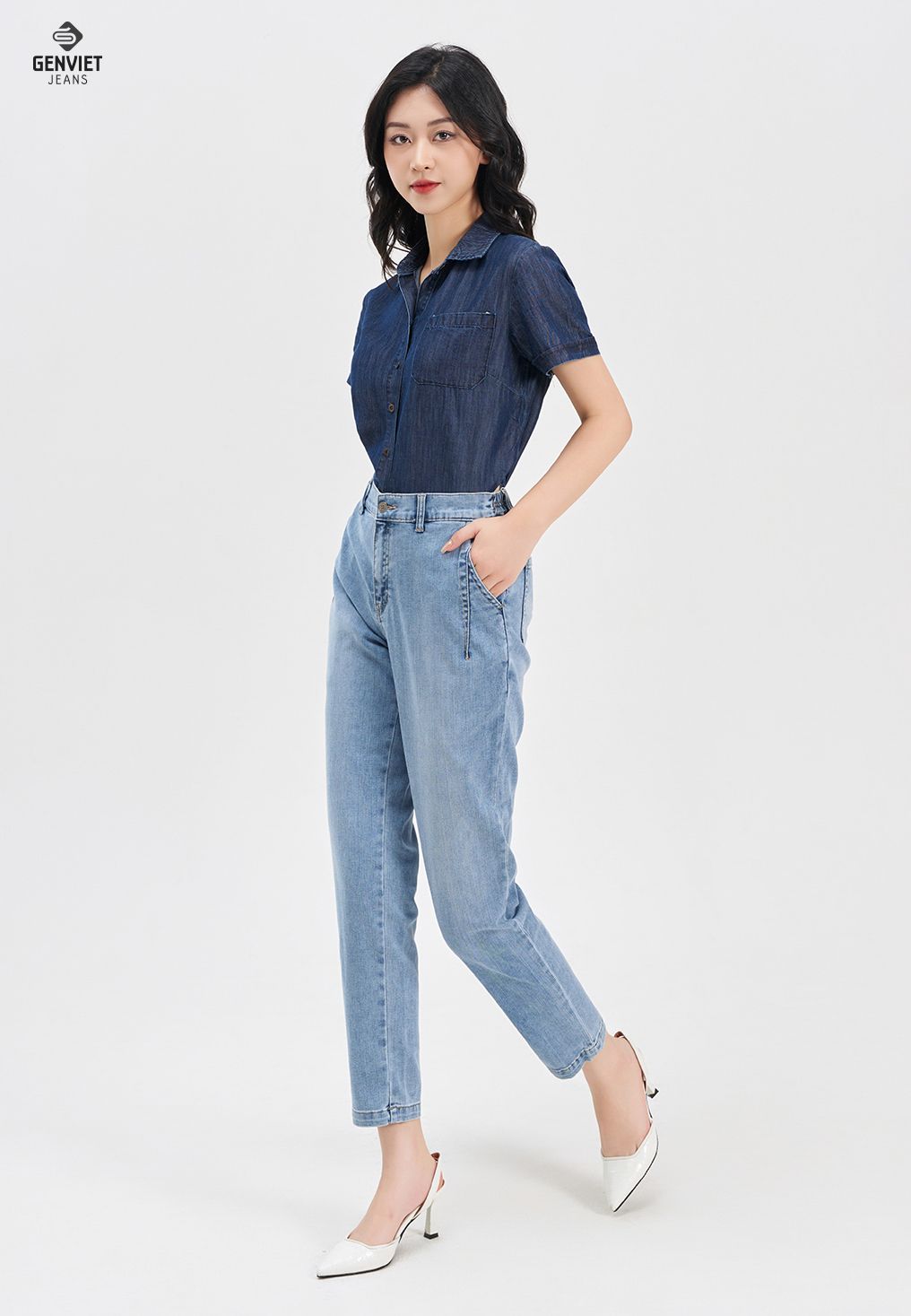  Quần Tây Dài Nữ Jeans DQ106J8149 