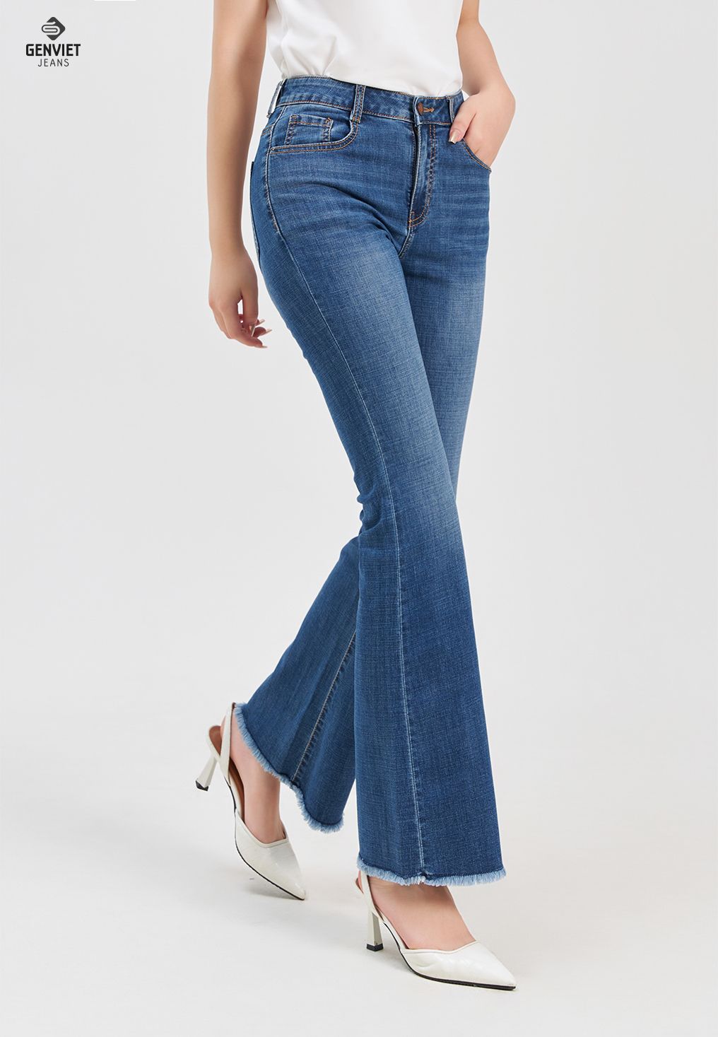  Quần Dài Nữ Jeans Vảy DQ110J8152 