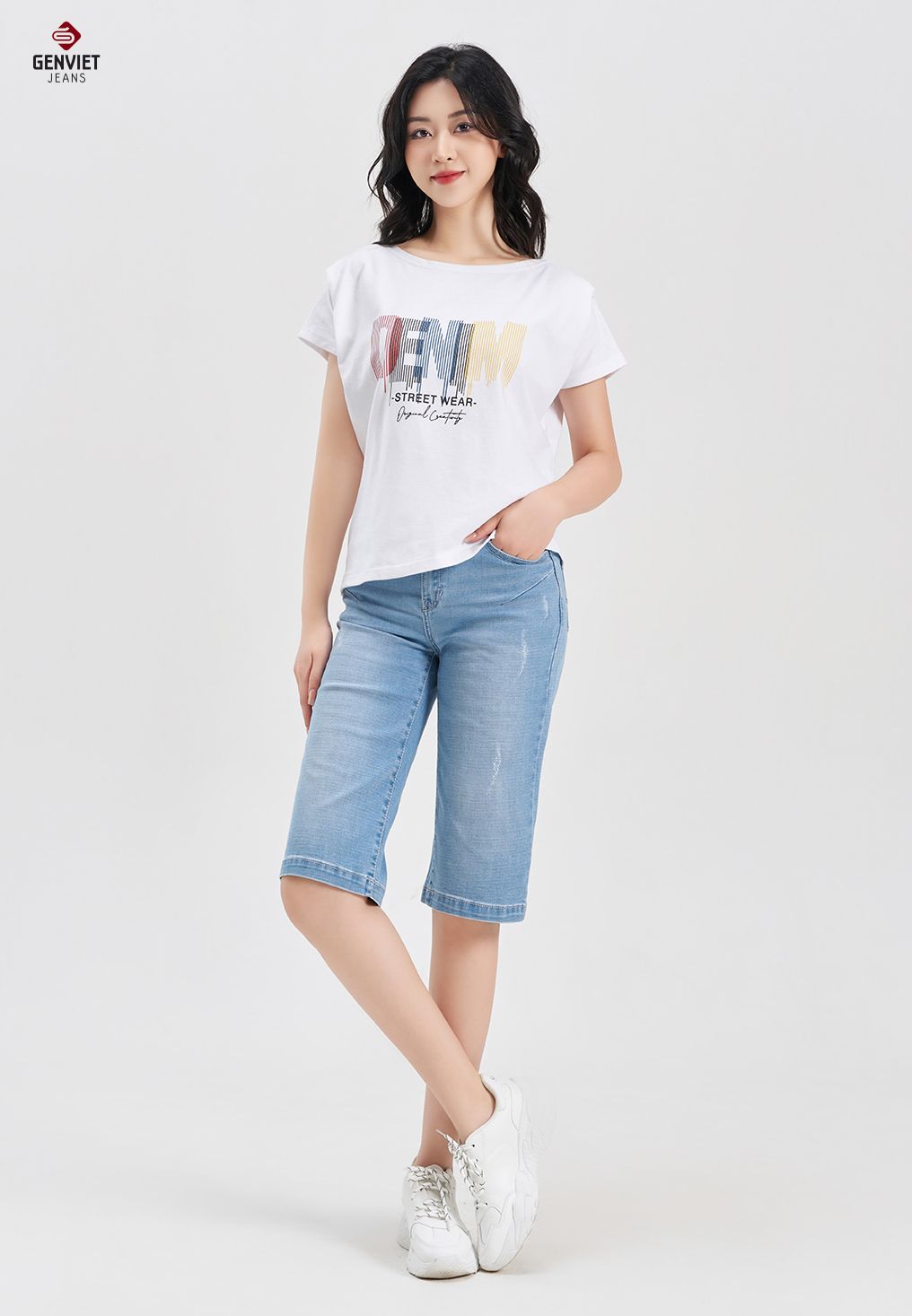  Quần Ngố Nữ Jeans Đứng TQ309J8233 