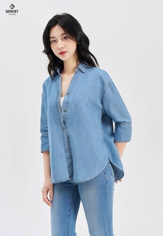 Áo Sơ Mi Jeans Dài Tay Nữ DA124J8169