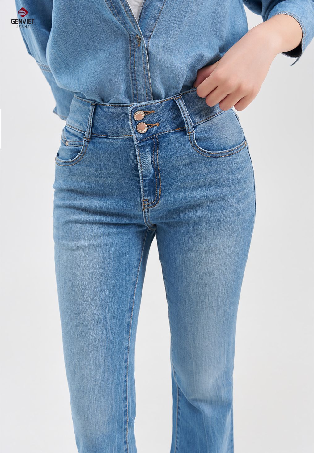  Quần Dài Nữ Jeans Vảy TQ110J8161 