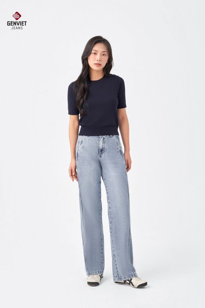 Quần Jeans Nữ Suông Vừa TQ1223J08736