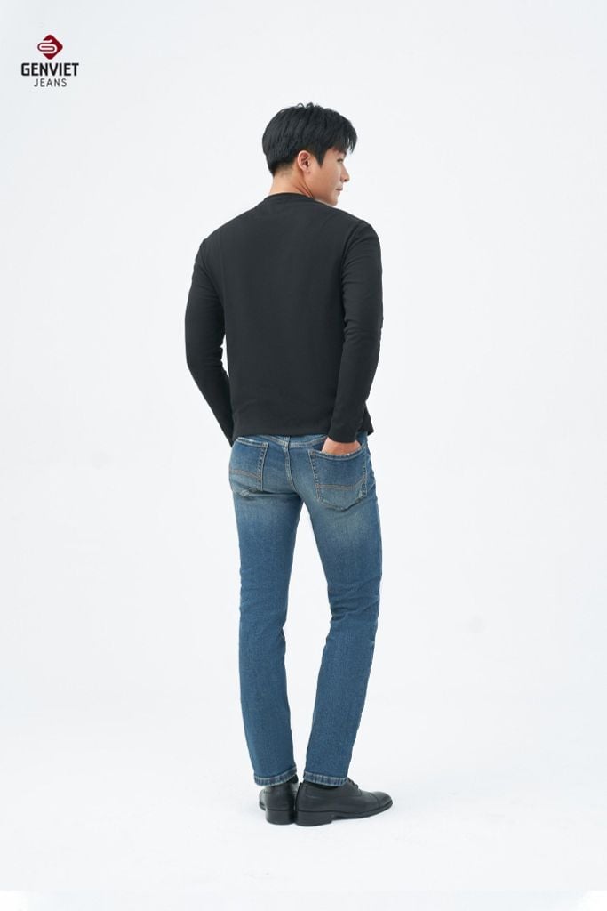 Quần Jeans Nam Ống Col Vừa TQ1103J08746