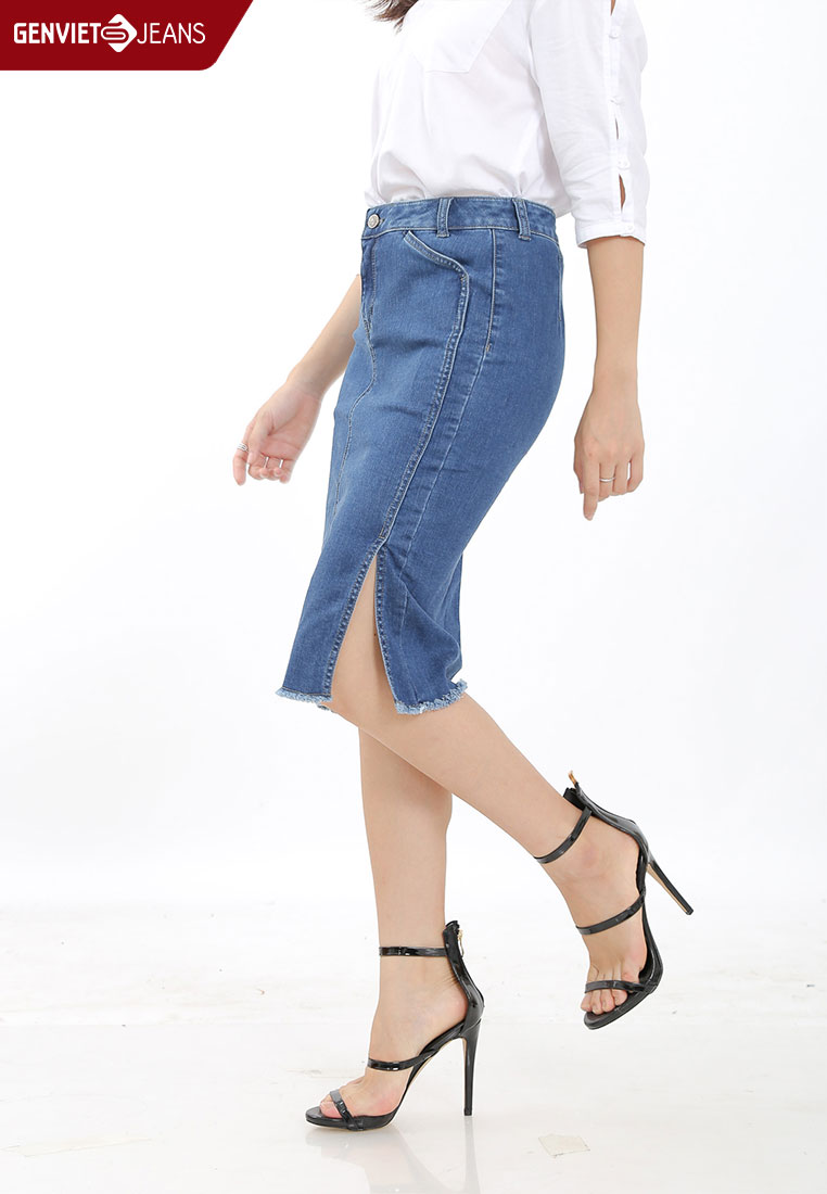 Áo Khoác Jeans Nữ GENVIET Chất Bò Mềm Cao Cấp Co Giãn XK124J2031  MixASale