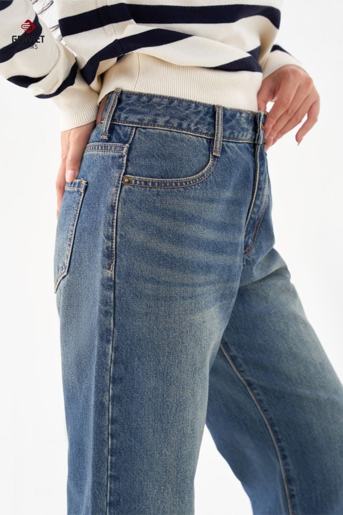 Quần Jeans Nữ Suông Vừa TQ1223J08844