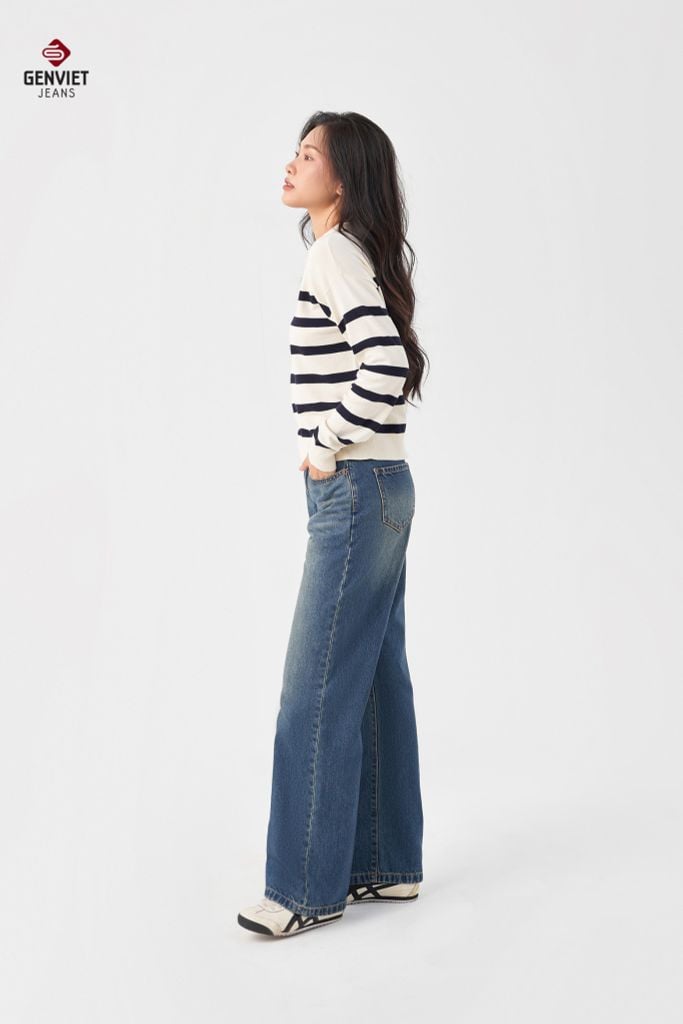 Quần Jeans Nữ Suông Vừa TQ1223J08844