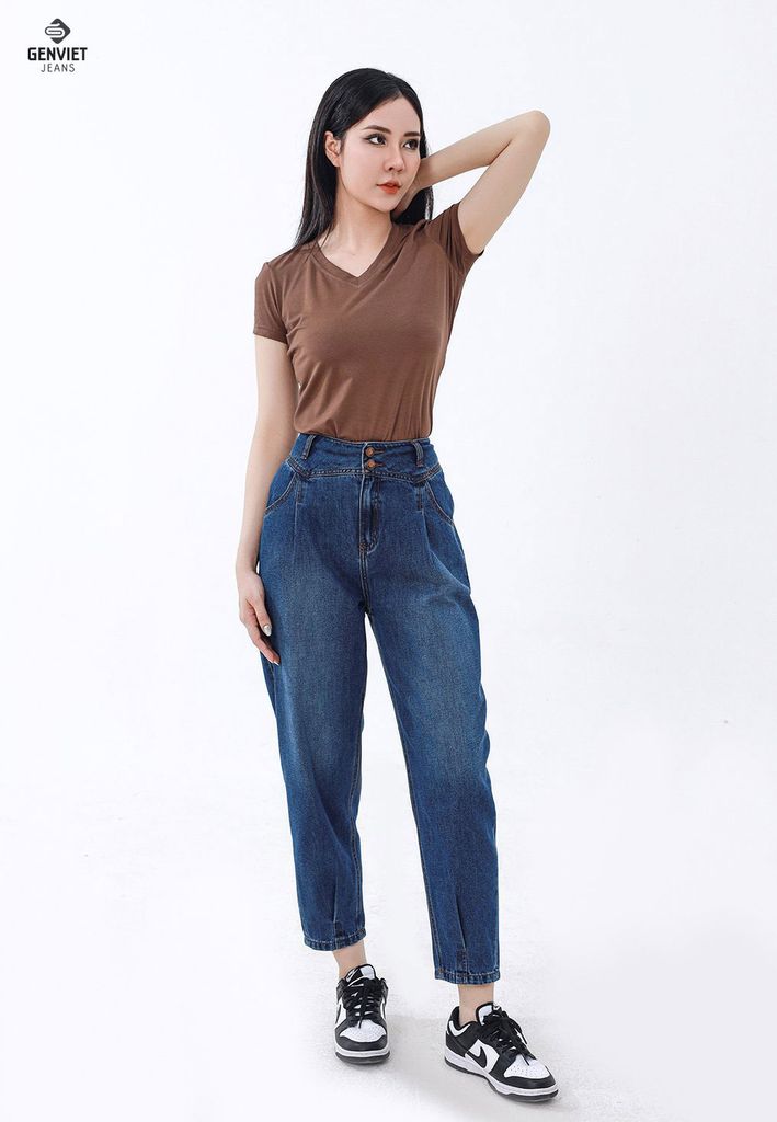 Quần Jeans Nữ Dáng Baggy DQ104J8148