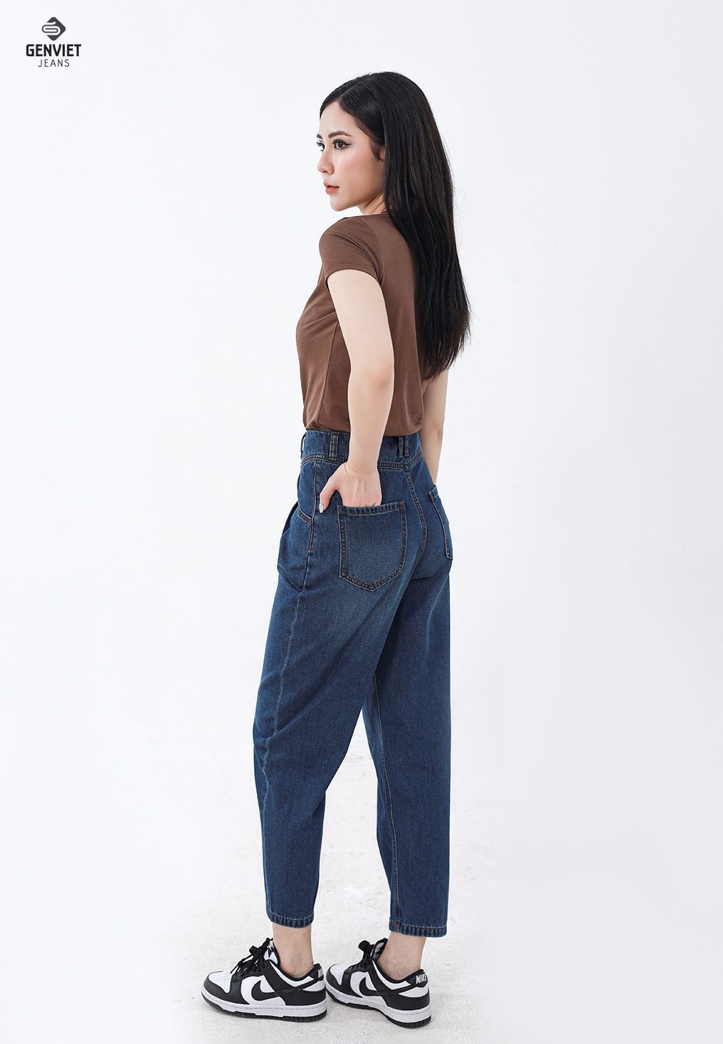  Quần Dài Nữ Jeans Col Thụng DQ104J8148 