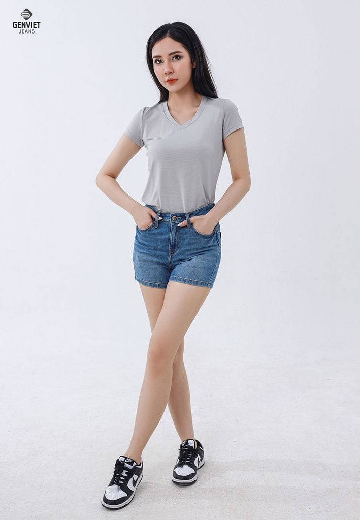Quần Sooc Jeans Nữ Ôm Vừa DQ403J8270