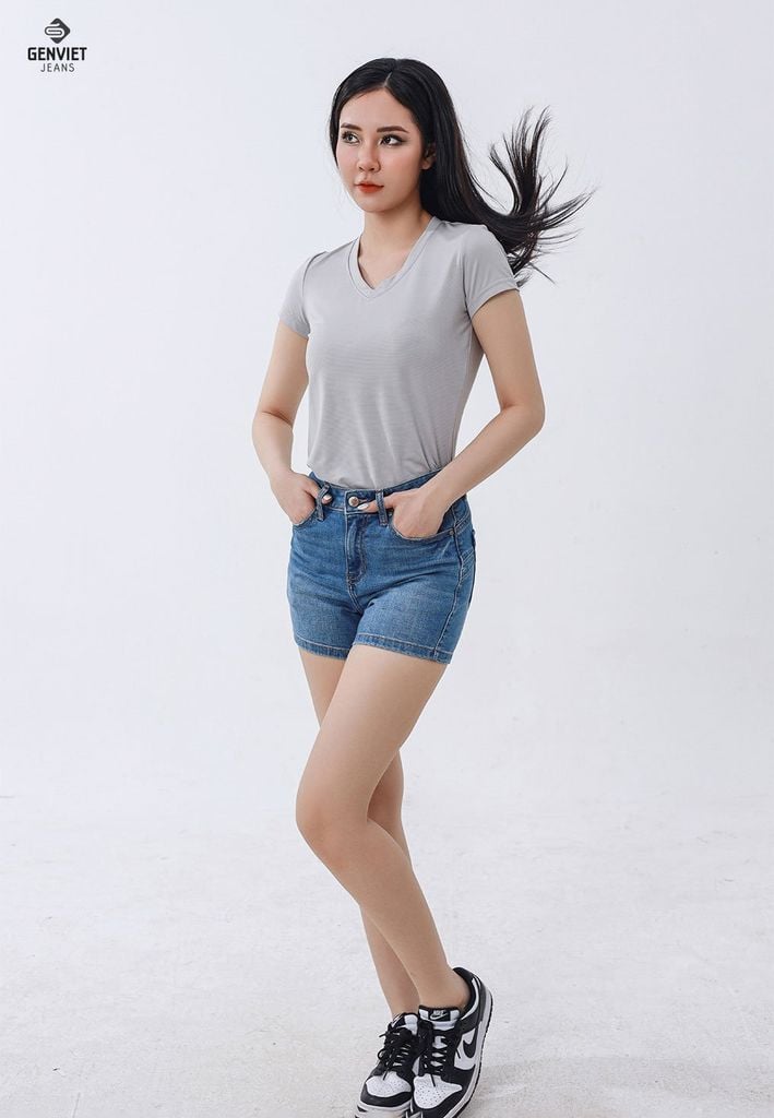 Quần Sooc Jeans Nữ Ôm Vừa DQ403J8270