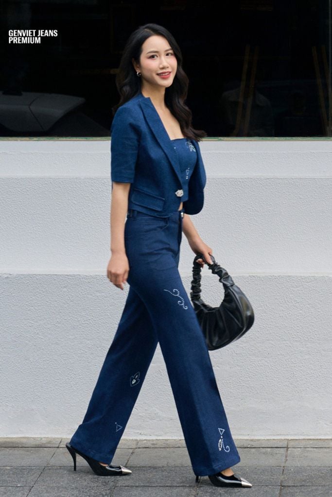 Quần Jeans Nữ Suông Vảy XQ1222J08969