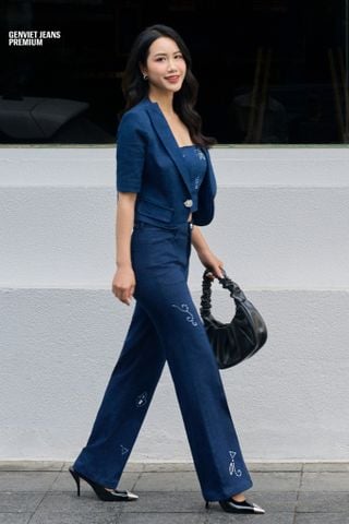 Quần Jeans Nữ Suông Vảy XQ1222J08969