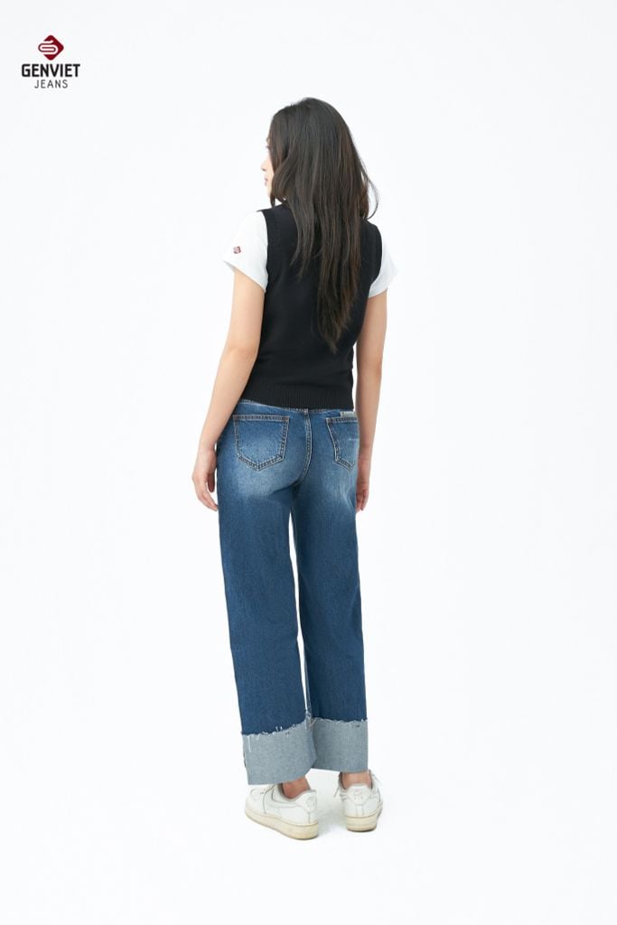 Quần Jeans Nữ Suông Vừa XQ1223J08732