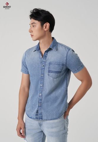 Áo Sơ Mi Jeans Cộc Tay Nam T3323J8569