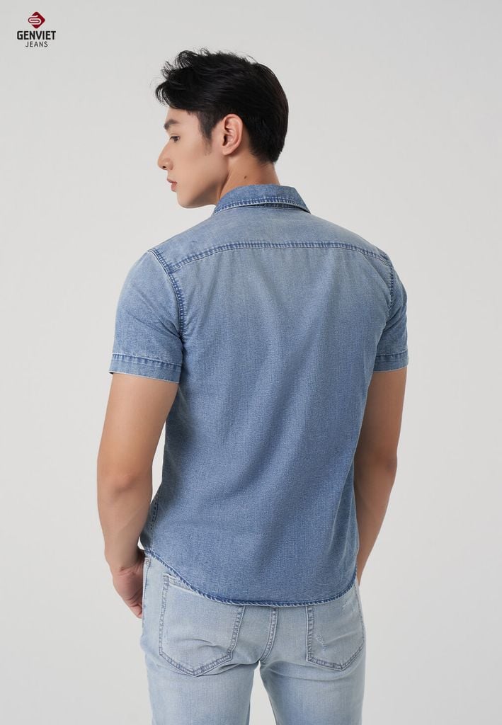 Áo Sơ Mi Jeans Cộc Tay Nam T3323J8569