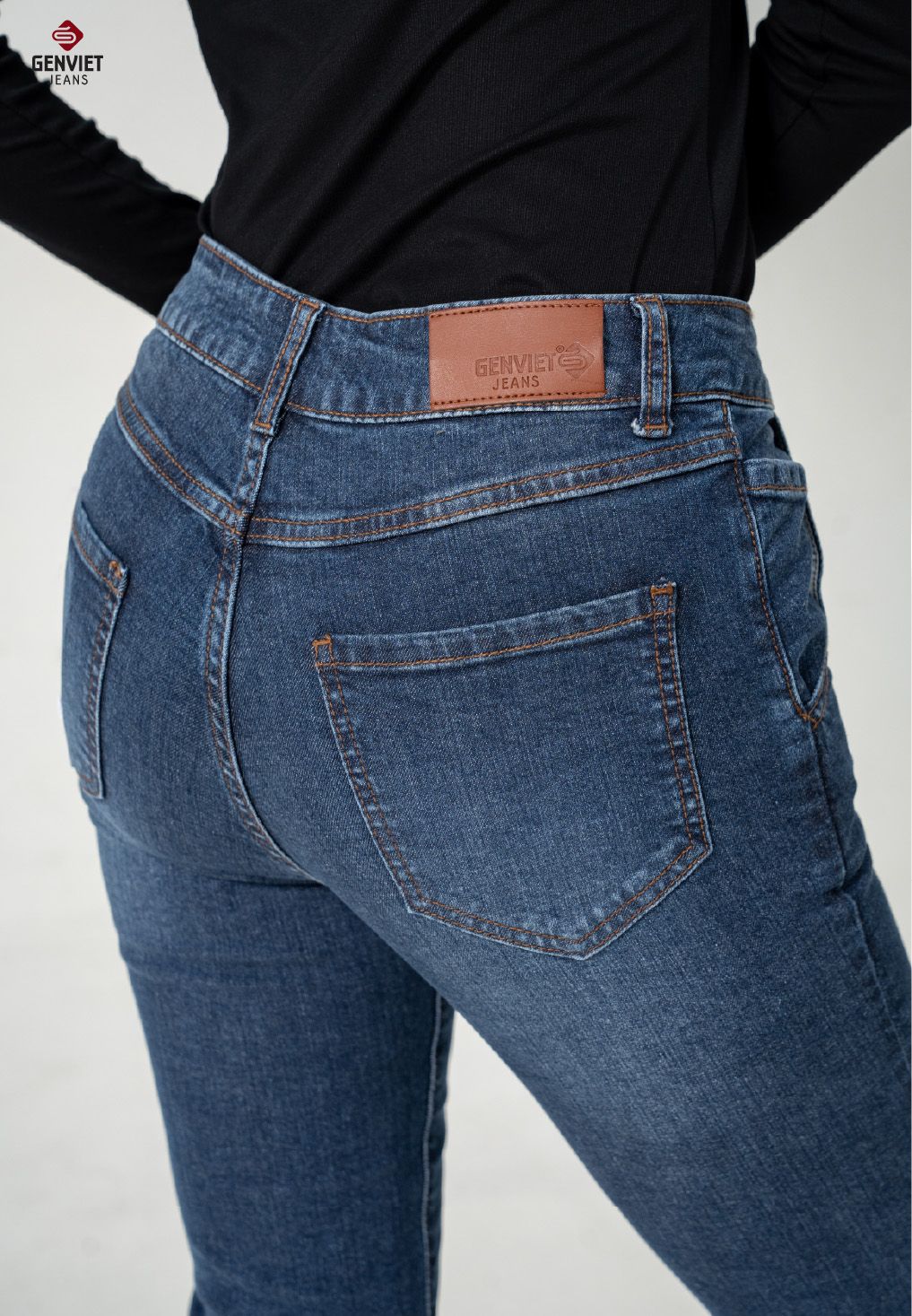  Quần Dài Nữ Jeans Ống Vảy DQ110J8408 