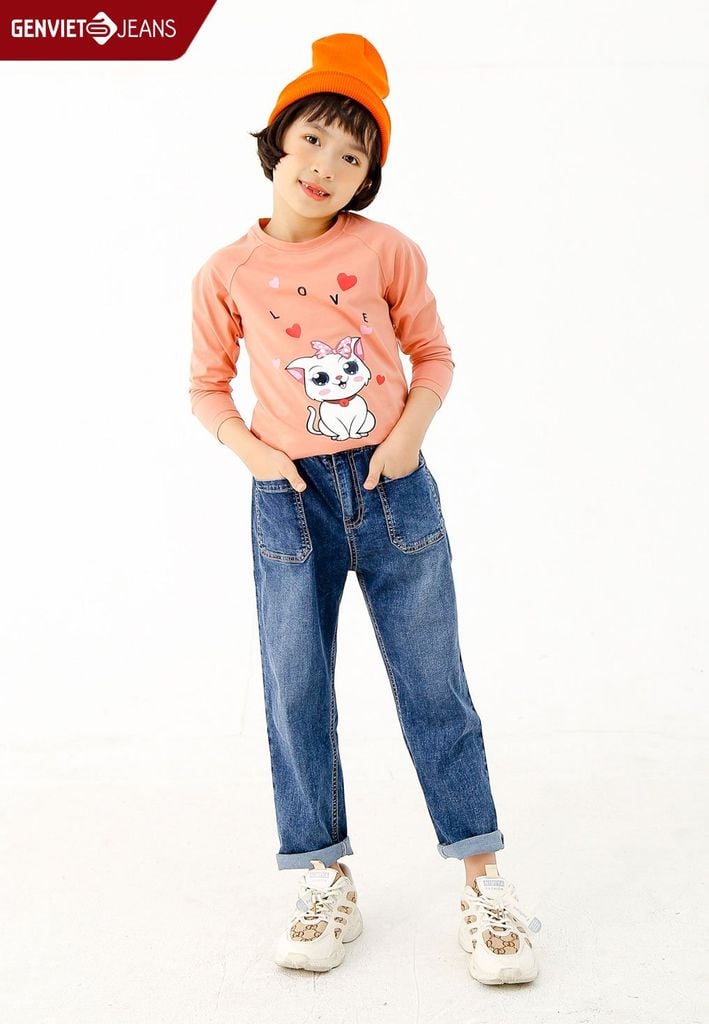 Áo Thun Dài Tay Bé Gái Thun Ôm Vừa BC121T2015