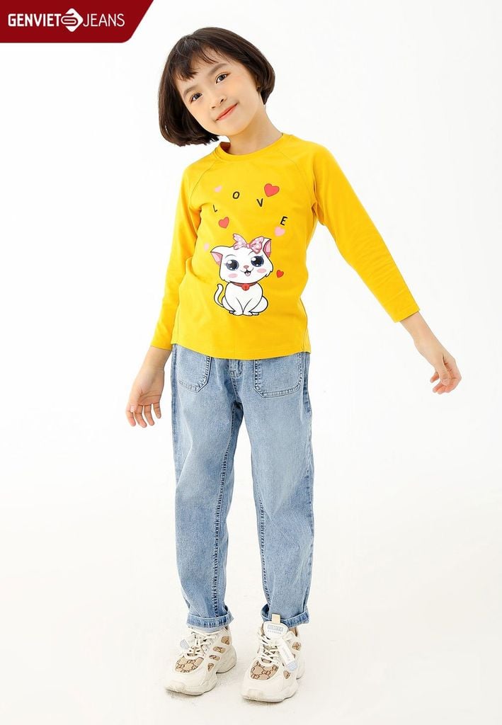 Áo Thun Dài Tay Bé Gái Thun Ôm Vừa BC121T2015