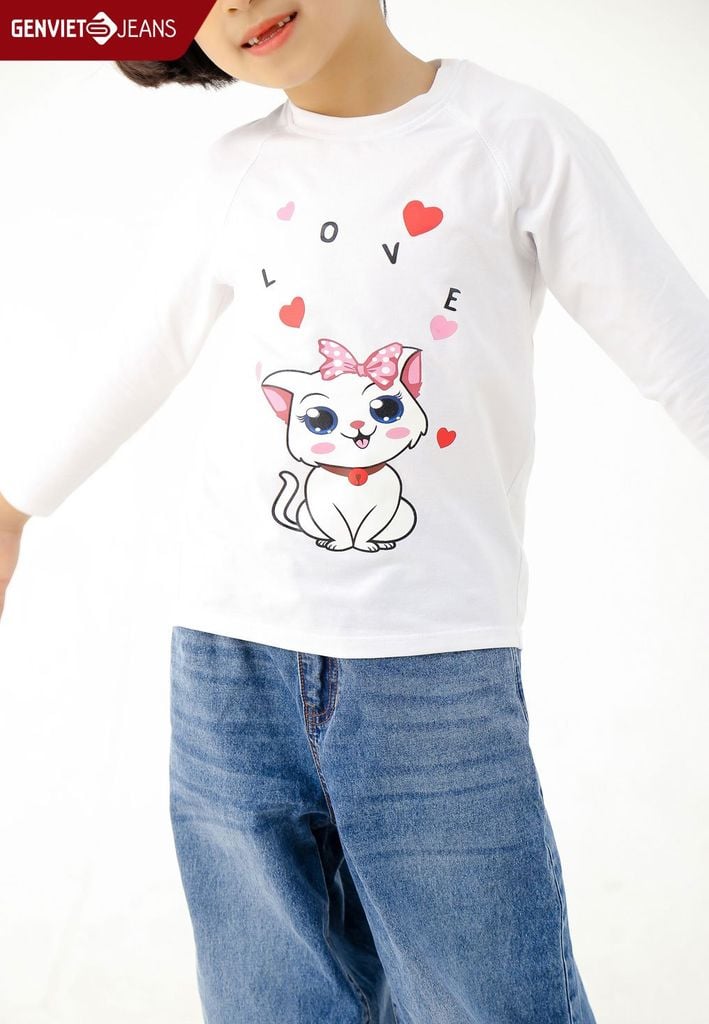 Áo Thun Dài Tay Bé Gái Thun Ôm Vừa BC121T2015