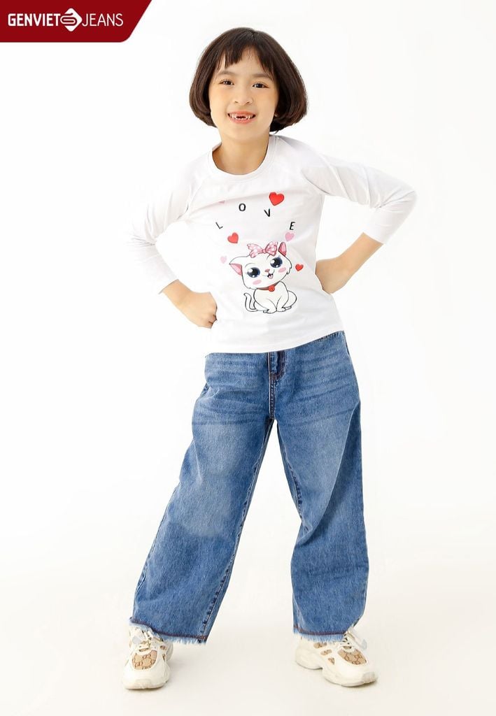 Áo Thun Dài Tay Bé Gái Thun Ôm Vừa BC121T2015