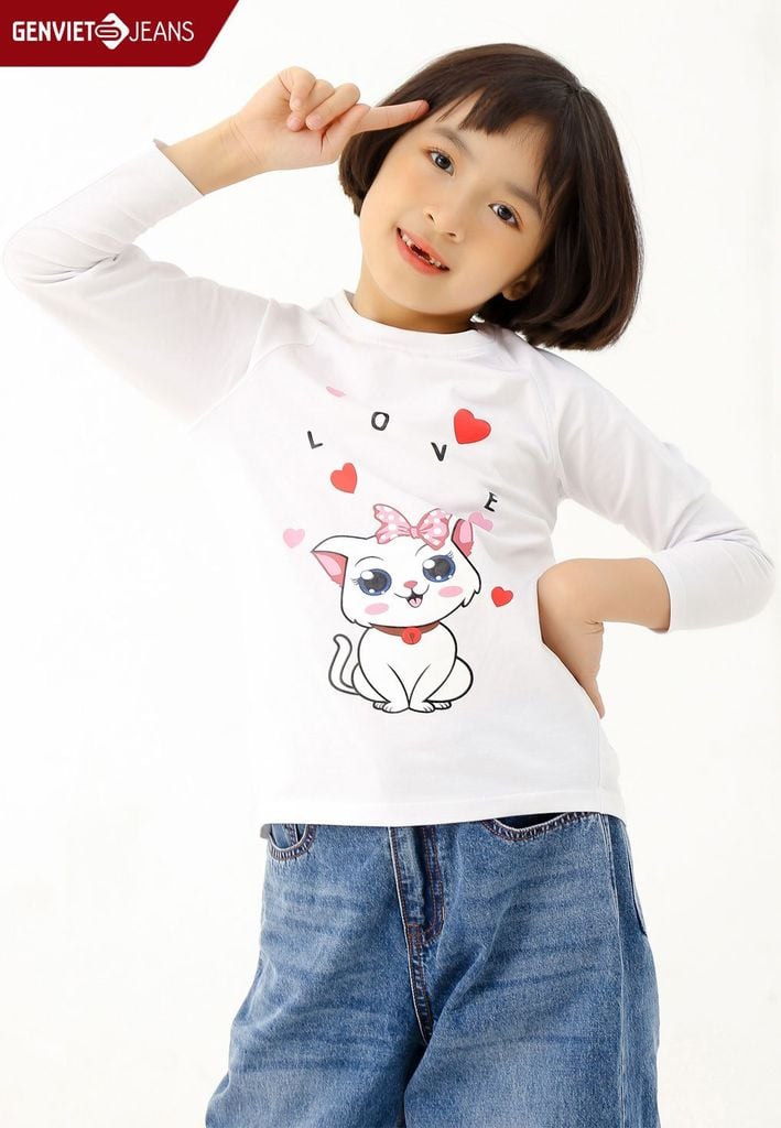 Áo Thun Dài Tay Bé Gái Thun Ôm Vừa BC121T2015