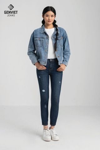 Áo Khoác Jeans Nữ 1 Lớp TK124J8042