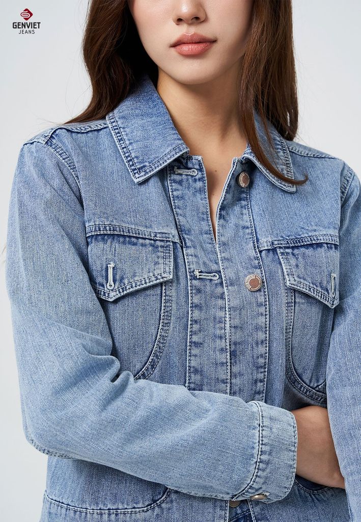 Áo Khoác Jeans Nữ 1 Lớp
