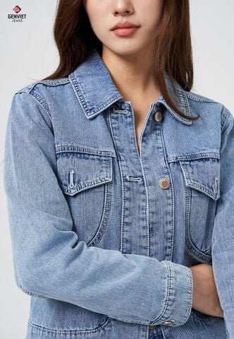 Áo Khoác Jeans Nữ 1 Lớp TK129J8437