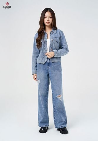 Áo Khoác Jeans Nữ 1 Lớp TK129J8437