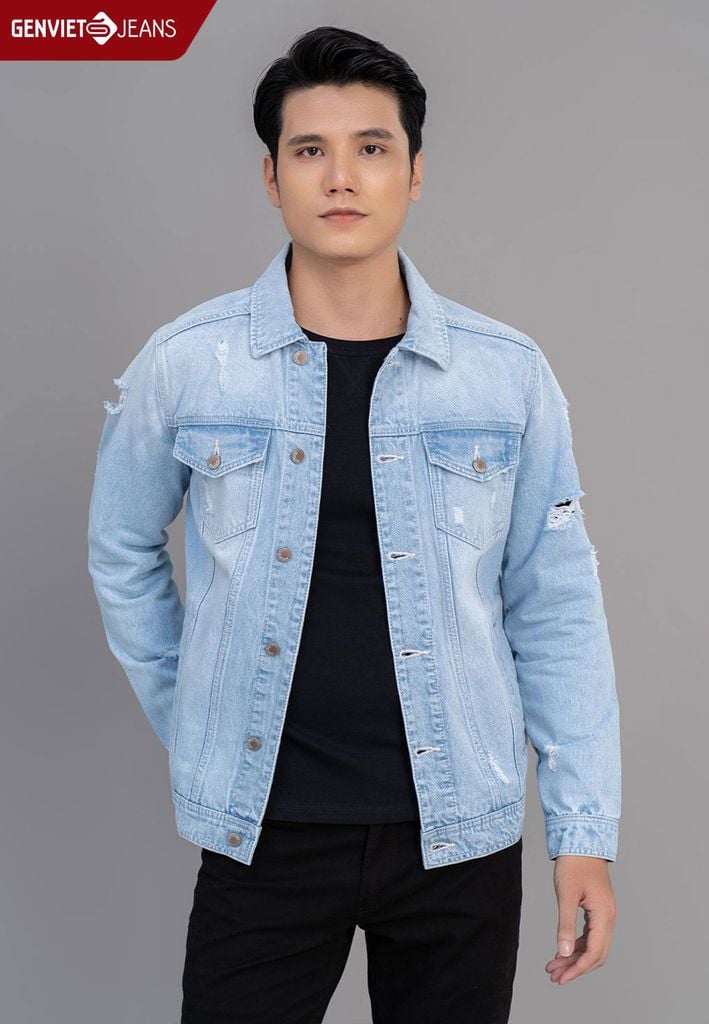Áo Khoác Jeans 1 Lớp Nam