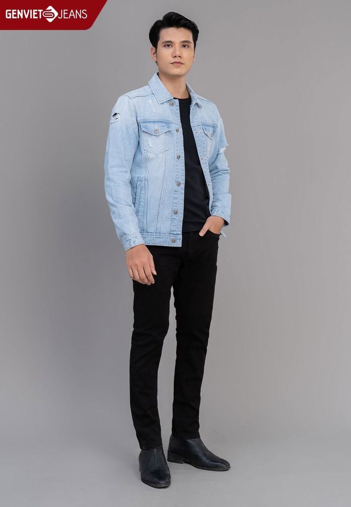 Áo Khoác Jeans 1 Lớp Nam