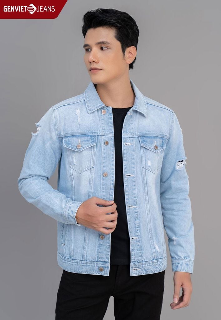 Áo Khoác Jeans 1 Lớp Nam