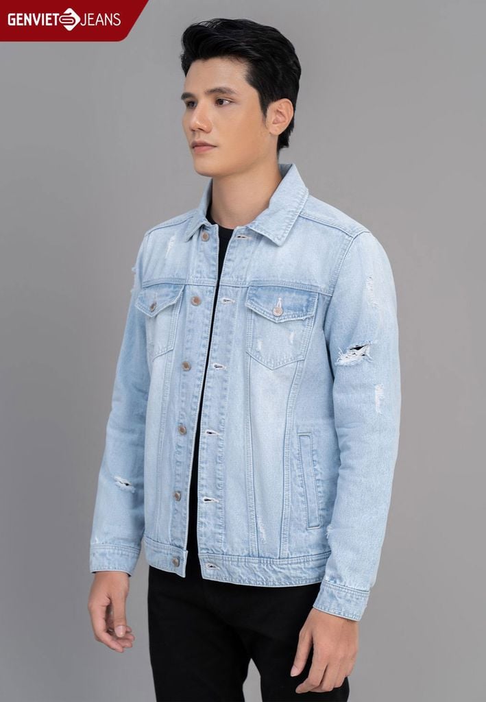Áo Khoác Jeans 1 Lớp Nam