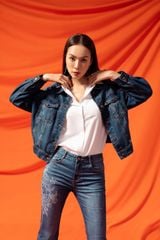 Áo Khoác Jeans Nữ 1 Lớp XK124J8601