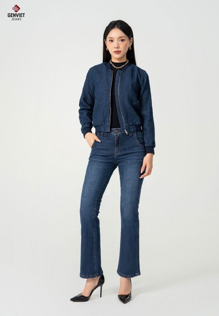 Áo Khoác Jeans Nữ 1 Lớp TK126J8456