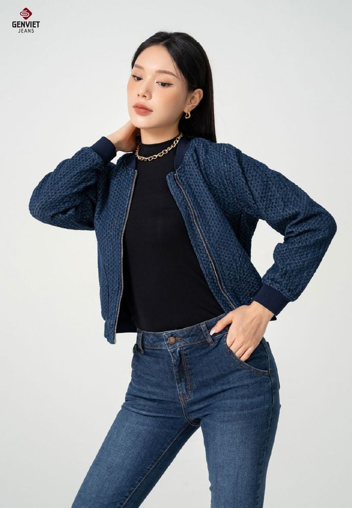 Áo Khoác Jeans Nữ 1 Lớp TK126J8456