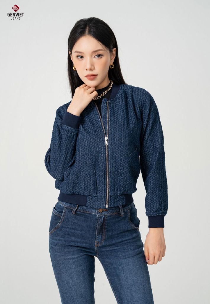Áo Khoác Jeans Nữ 1 Lớp TK126J8456
