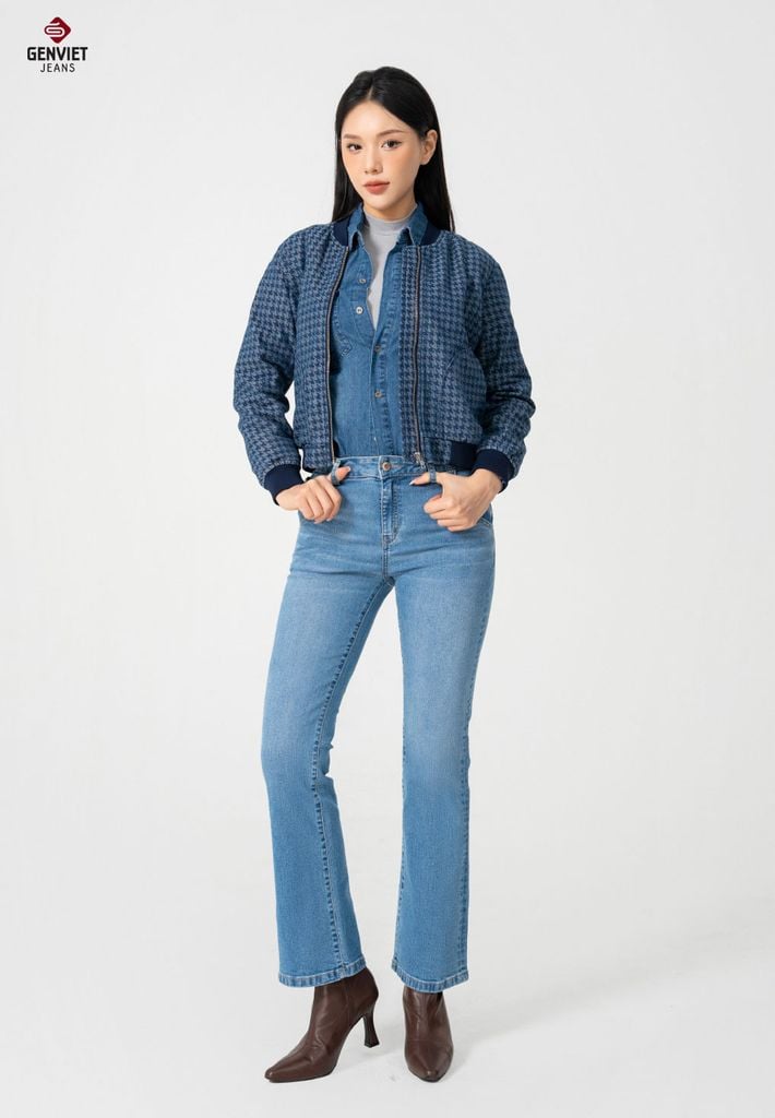 Áo Khoác Jeans Nữ 1 Lớp TK126J8456