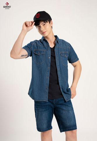 Áo Sơ Mi Jeans Cộc Tay Nam X3324J8198