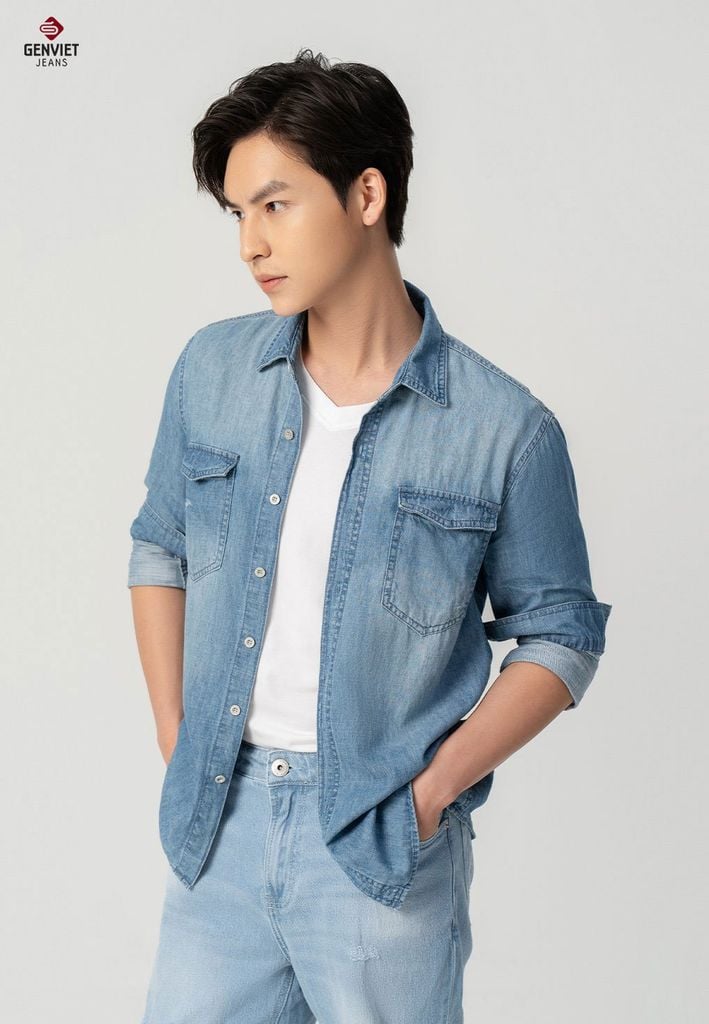 Áo Sơ Mi Jeans Dài Tay Nam T3123J8536