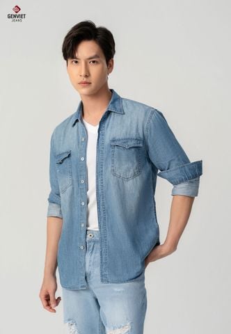 Áo Sơ Mi Jeans Dài Tay Nam T3123J8536