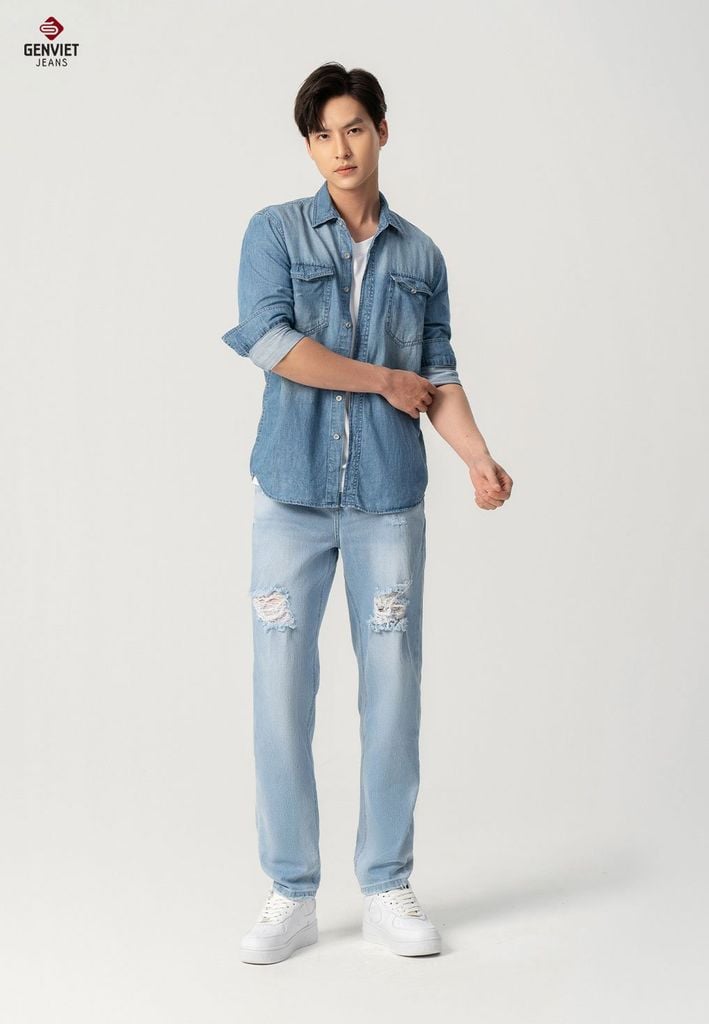 Áo Sơ Mi Jeans Dài Tay Nam T3123J8536