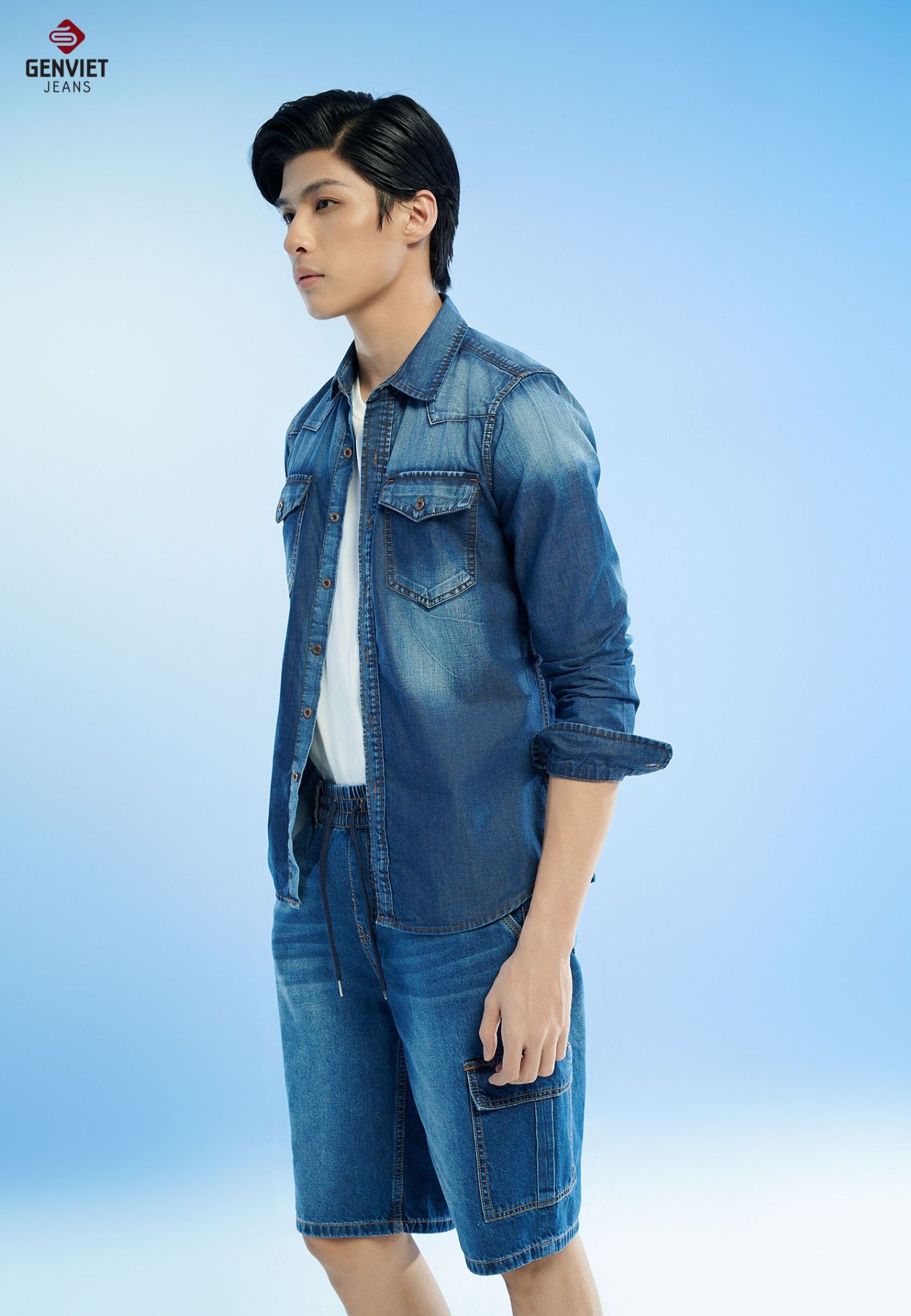  Áo Sơ Mi Dài Tay Nam Jeans Ôm Vừa T3121J8535 