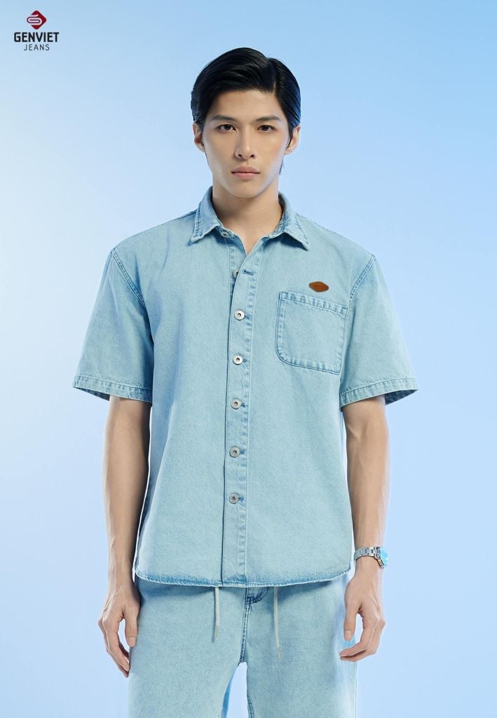Áo Sơ Mi Jeans Cộc Tay Nam X3324J8705