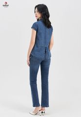 Áo Sơ Mi Jeans Cộc Tay Nữ TA324J8219