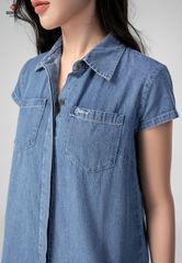 Áo Sơ Mi Jeans Cộc Tay Nữ TA324J8219